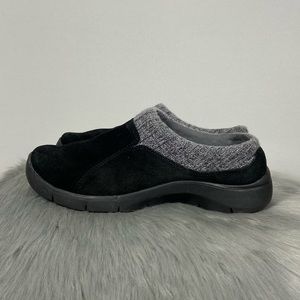 Dansko Black Women Suede Clogs